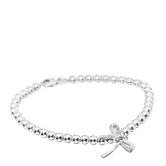 [Resenara Jewelry]STERLING SILVER BOW BEAD BRACELET