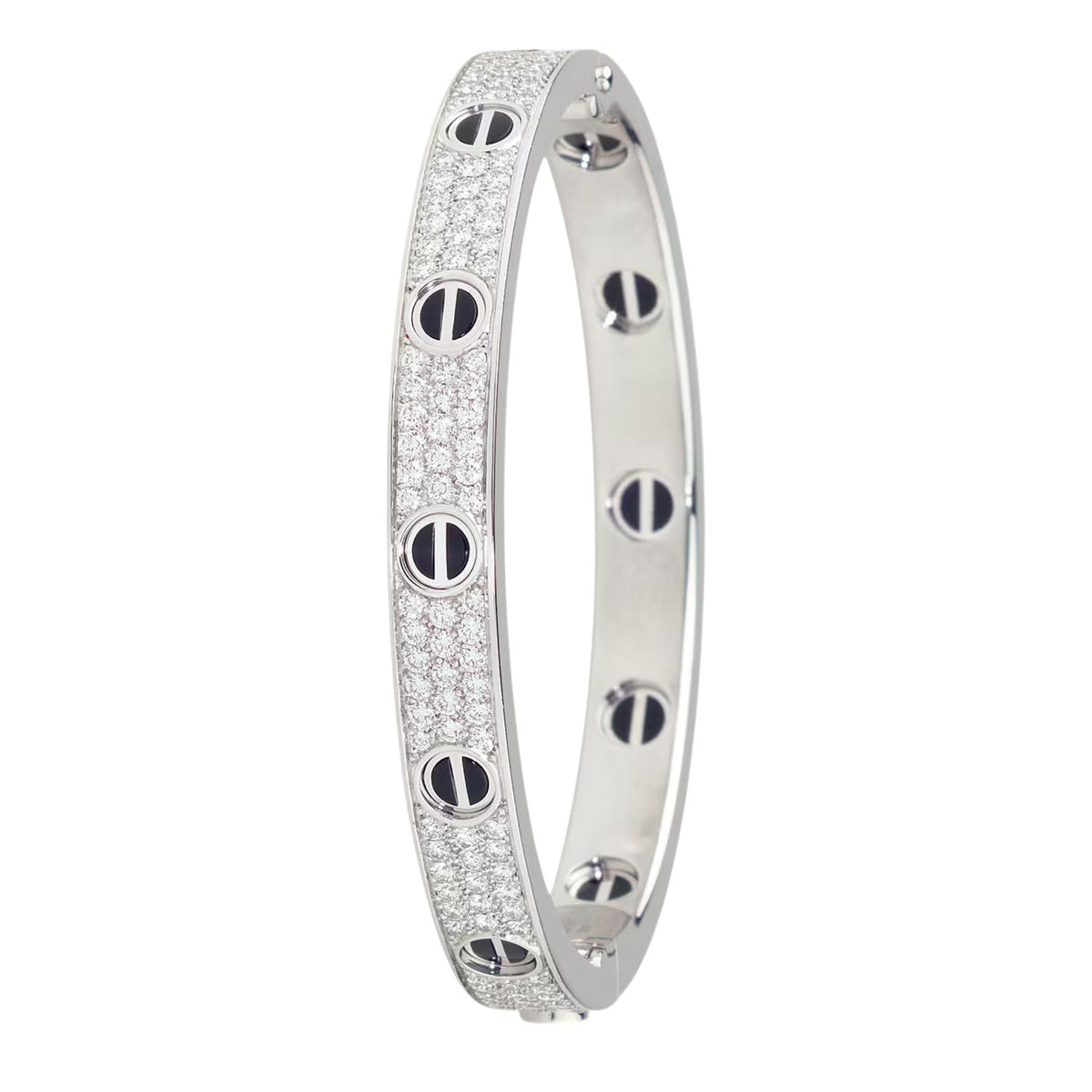 [Renovia Jewelry]LOVE BRACELET 6.1MM DIAMOND-PAVED CERAMIC