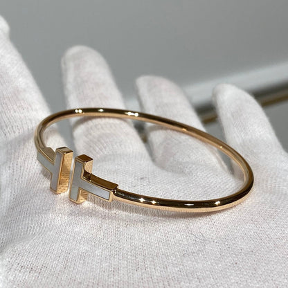 [Resenara Jewelry]T BRACELET 1.8MM MOP PINK GOLD