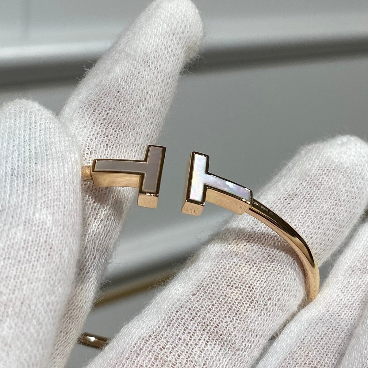 [Resenara Jewelry]T BRACELET 1.8MM MOP PINK GOLD