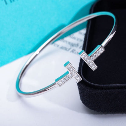 [Resenara Jewelry]T BRACELET 1.8MM DIAMOND SILVER