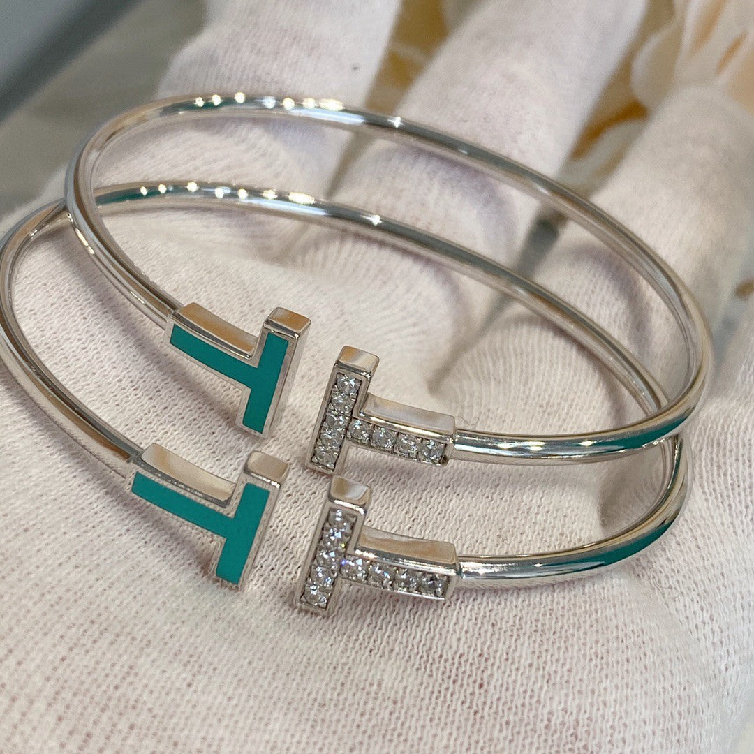 [Resenara Jewelry]T BRACELET 1.8MM TURQUOISE DIAMOND