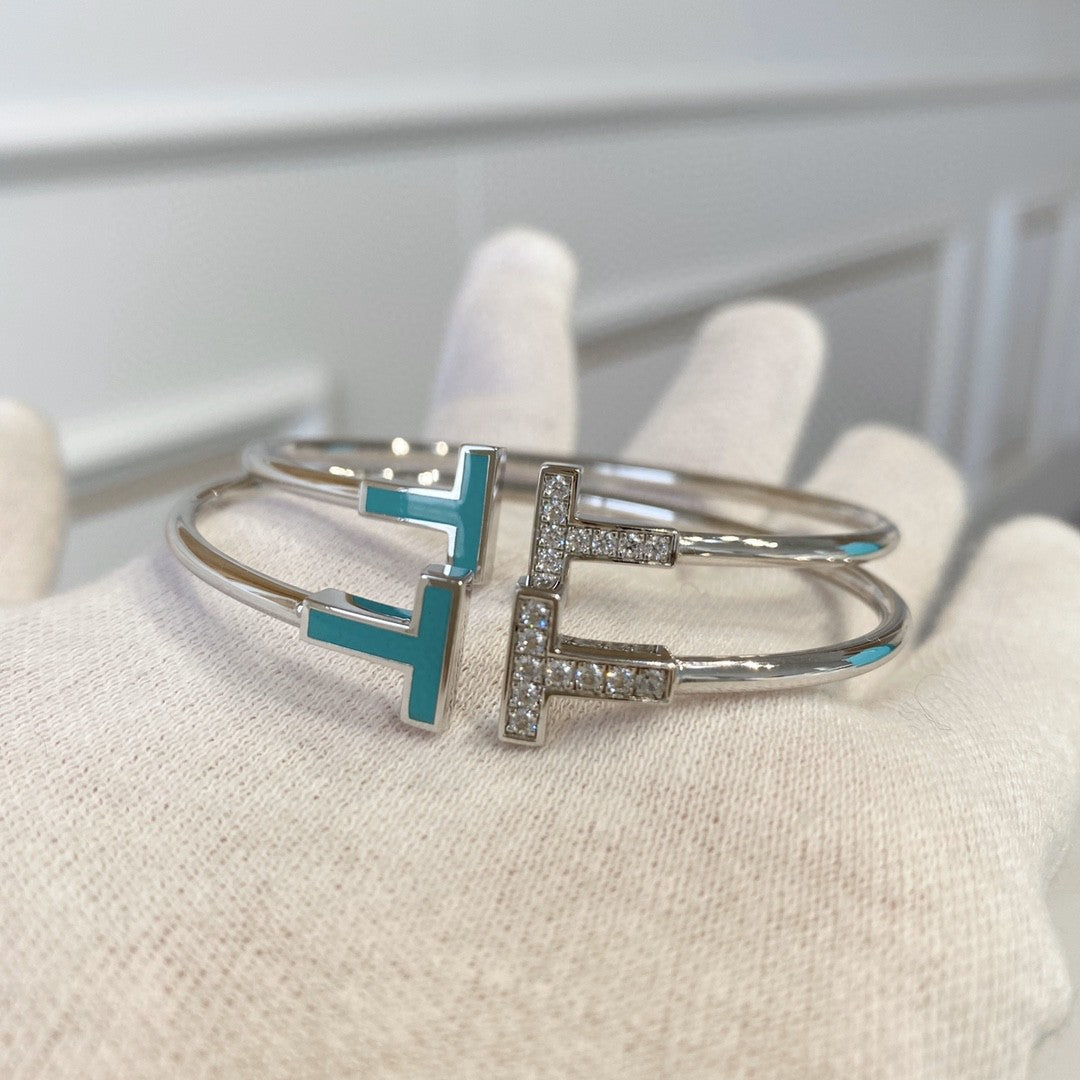 [Resenara Jewelry]T BRACELET 1.8MM TURQUOISE DIAMOND