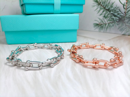 [Resenara Jewelry]HARDWEAR BRACELET PINK GOLD AND SILVER