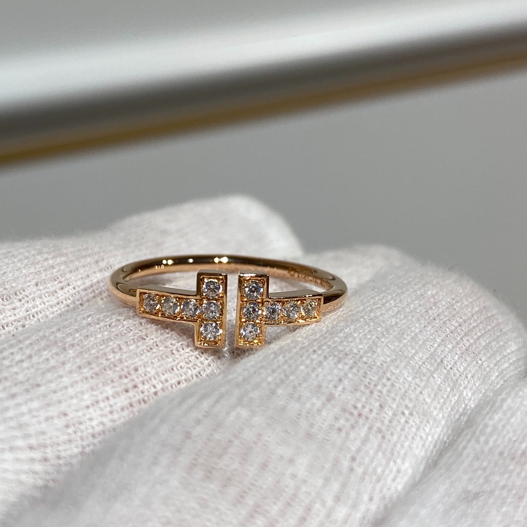 [Resenara Jewelry] WIRE RING DIAMOND PINK GOLD