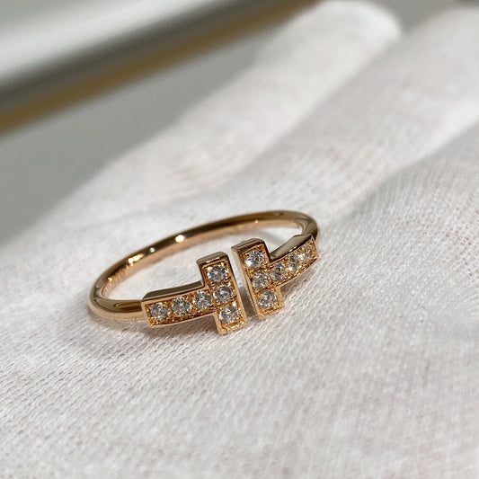 [Resenara Jewelry] WIRE RING DIAMOND PINK GOLD