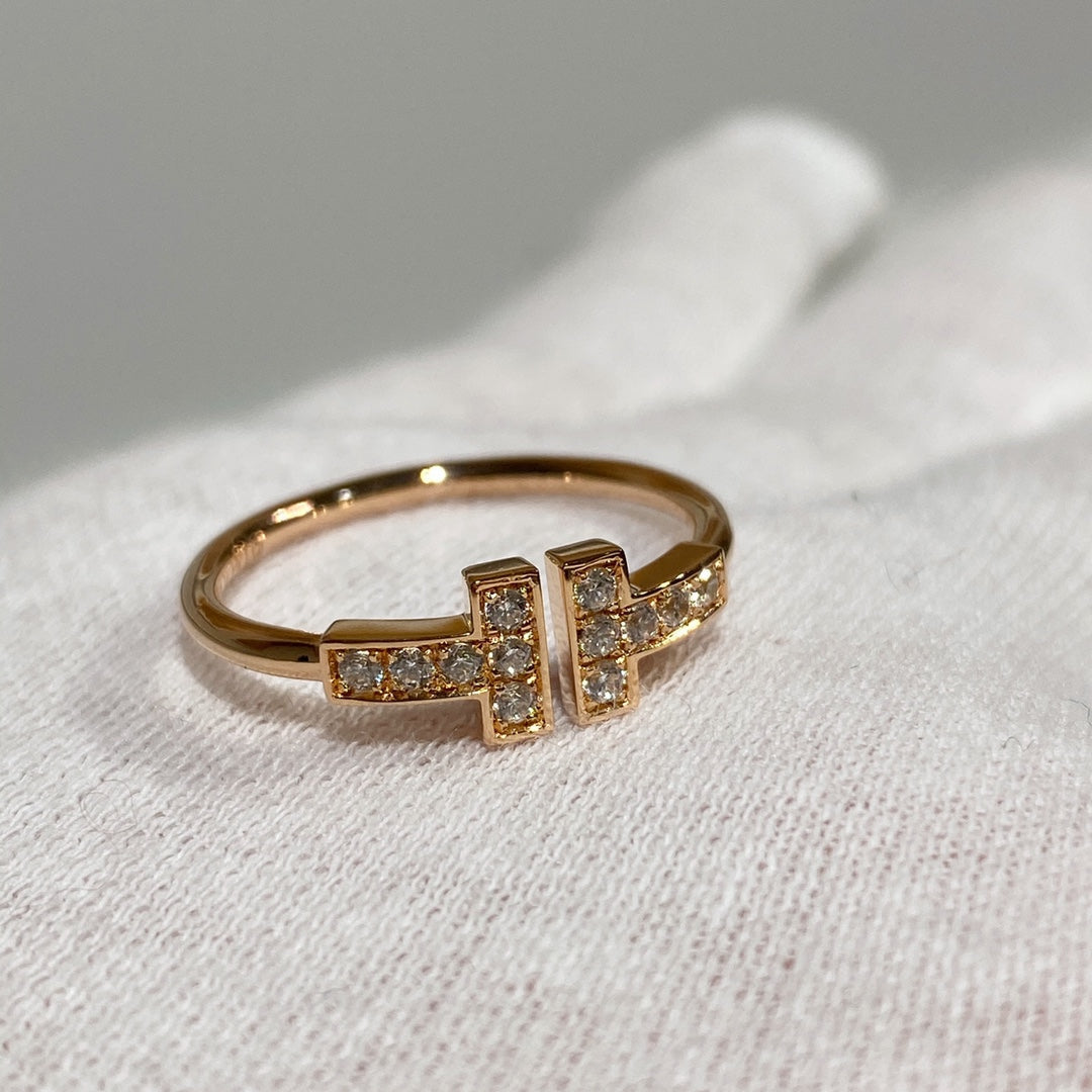 [Resenara Jewelry] WIRE RING DIAMOND PINK GOLD