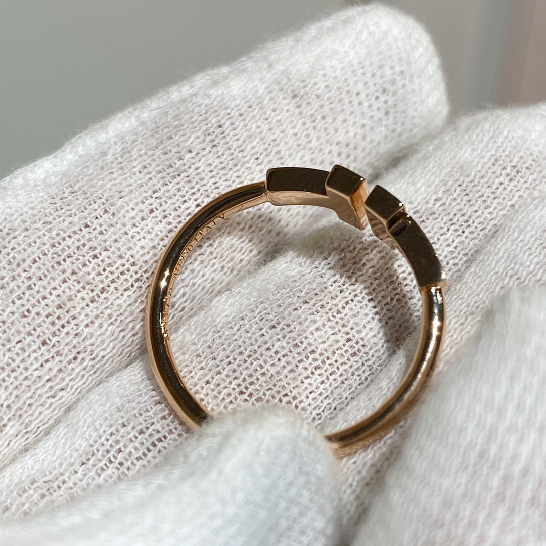 [Resenara Jewelry] WIRE RING DIAMOND PINK GOLD
