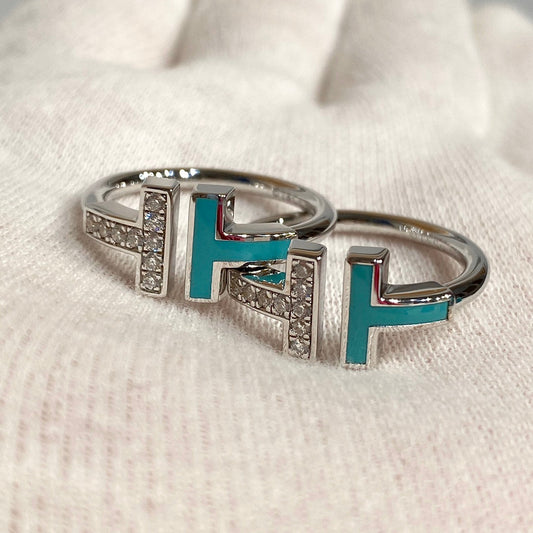 [Resenara Jewelry] WIRE TURQUOISE DIAMOND RING SILVER
