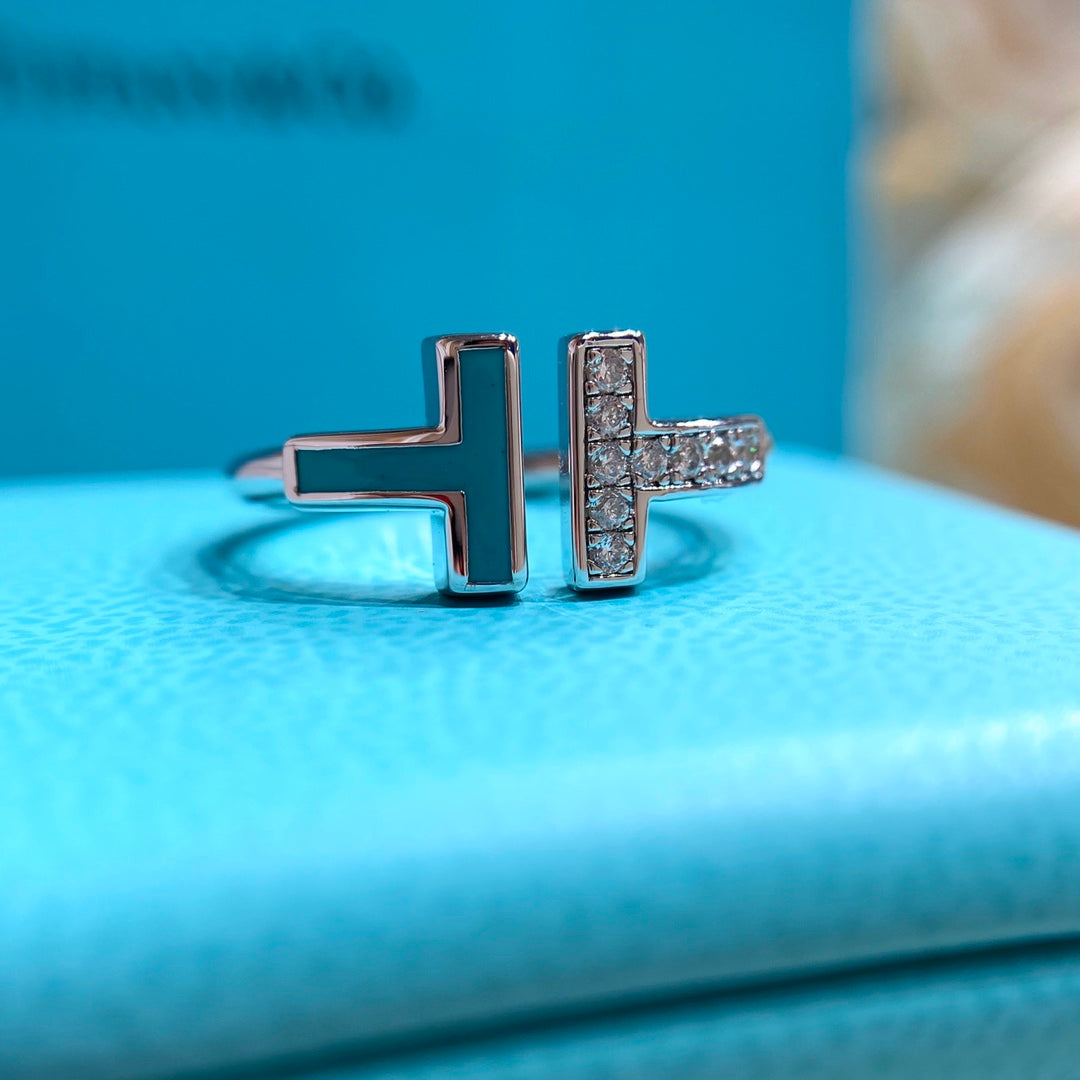 [Resenara Jewelry] WIRE TURQUOISE DIAMOND RING SILVER
