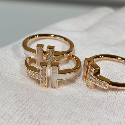 [Resenara Jewelry]T WIRE MOP DIAMOND RING PINK GOLD