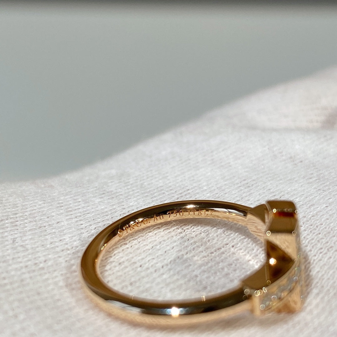 [Resenara Jewelry]T WIRE MOP DIAMOND RING PINK GOLD