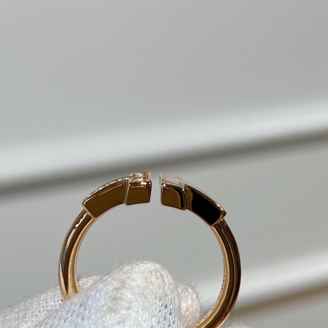 [Resenara Jewelry]T WIRE MOP DIAMOND RING PINK GOLD