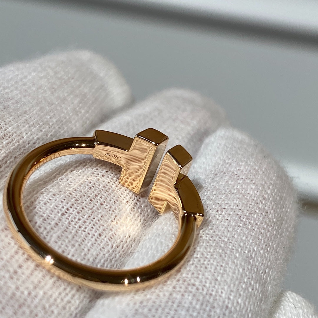 [Resenara Jewelry]T WIRE MOP DIAMOND RING PINK GOLD
