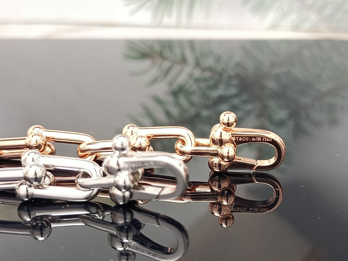 [Resenara Jewelry]HARDWEAR BRACELET PINK GOLD AND SILVER DIAMOND