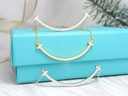 [Resenara Jewelry]BIG SMILE PEDANT DIAMOND NECKLACE