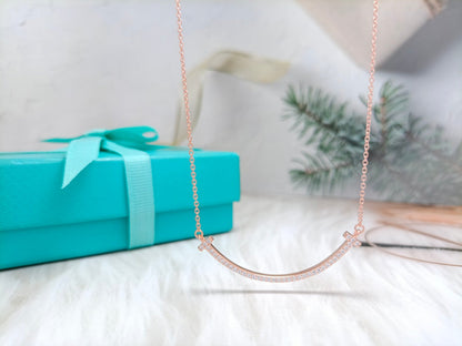 [Resenara Jewelry]BIG SMILE PEDANT DIAMOND NECKLACE
