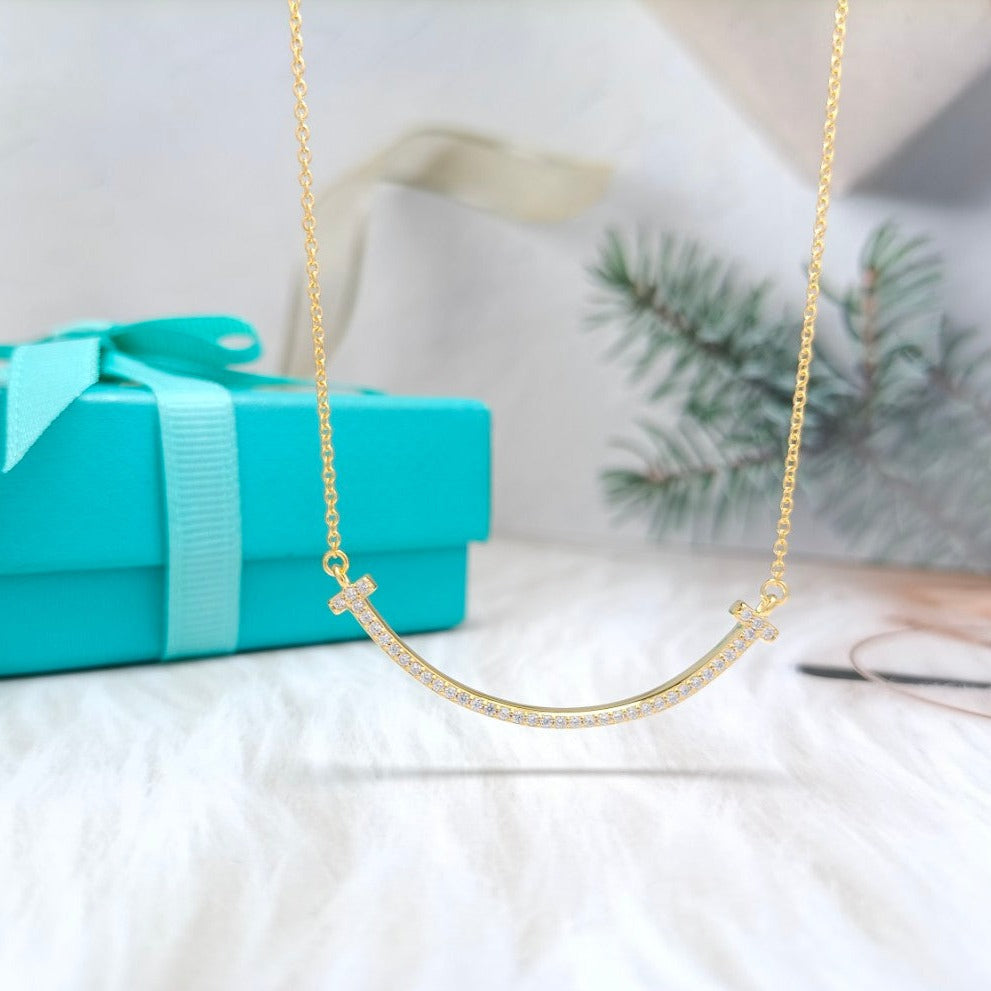 [Resenara Jewelry]BIG SMILE PEDANT DIAMOND NECKLACE