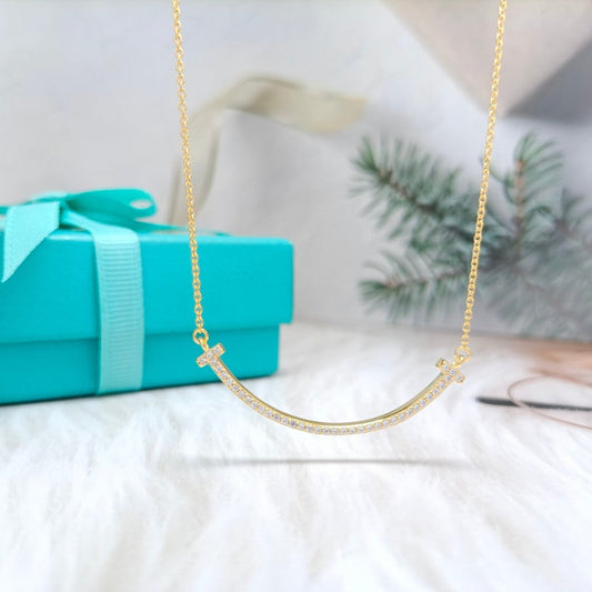 [Resenara Jewelry]BIG SMILE PEDANT DIAMOND NECKLACE