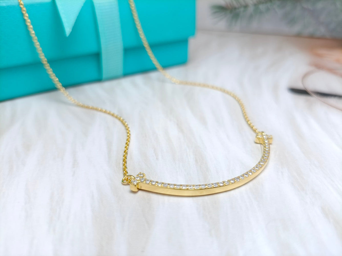 [Resenara Jewelry]BIG SMILE PEDANT DIAMOND NECKLACE