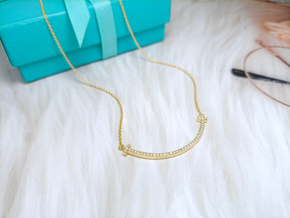 [Resenara Jewelry]BIG SMILE PEDANT DIAMOND NECKLACE