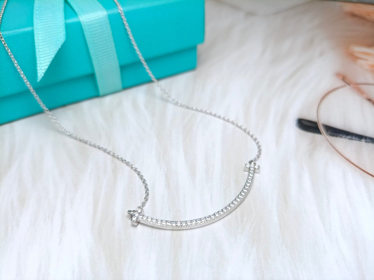 [Resenara Jewelry]BIG SMILE PEDANT DIAMOND NECKLACE