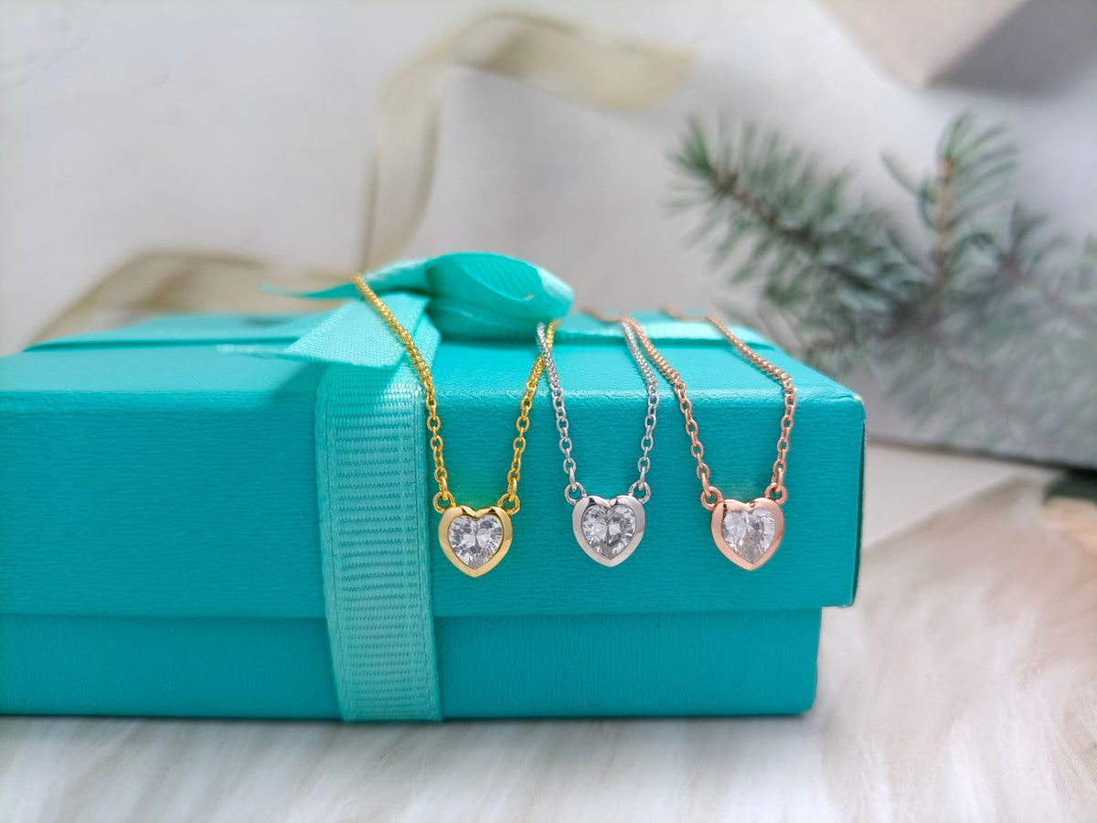 [Resenara Jewelry]HEART BIG DIAMOND NECKLACE