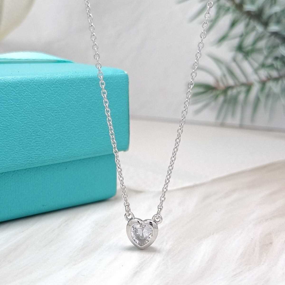 [Resenara Jewelry]HEART BIG DIAMOND NECKLACE