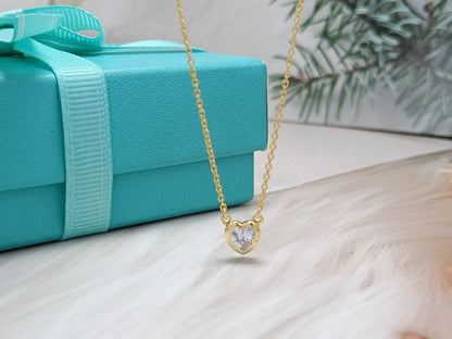 [Resenara Jewelry]HEART BIG DIAMOND NECKLACE