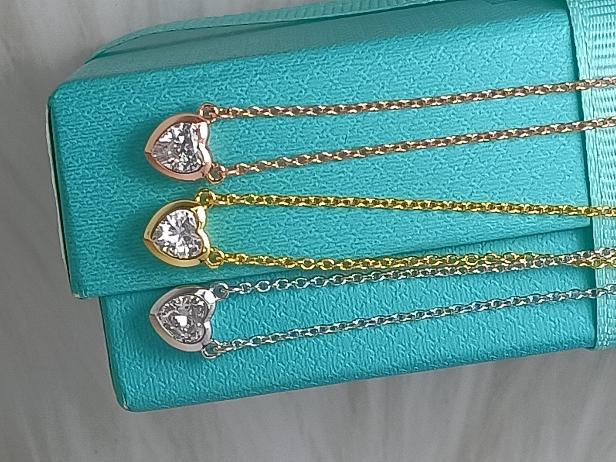 [Resenara Jewelry]HEART BIG DIAMOND NECKLACE