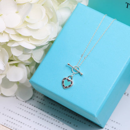 [Resenara Jewelry]DOUBLE HEART BLUE NECKLACE