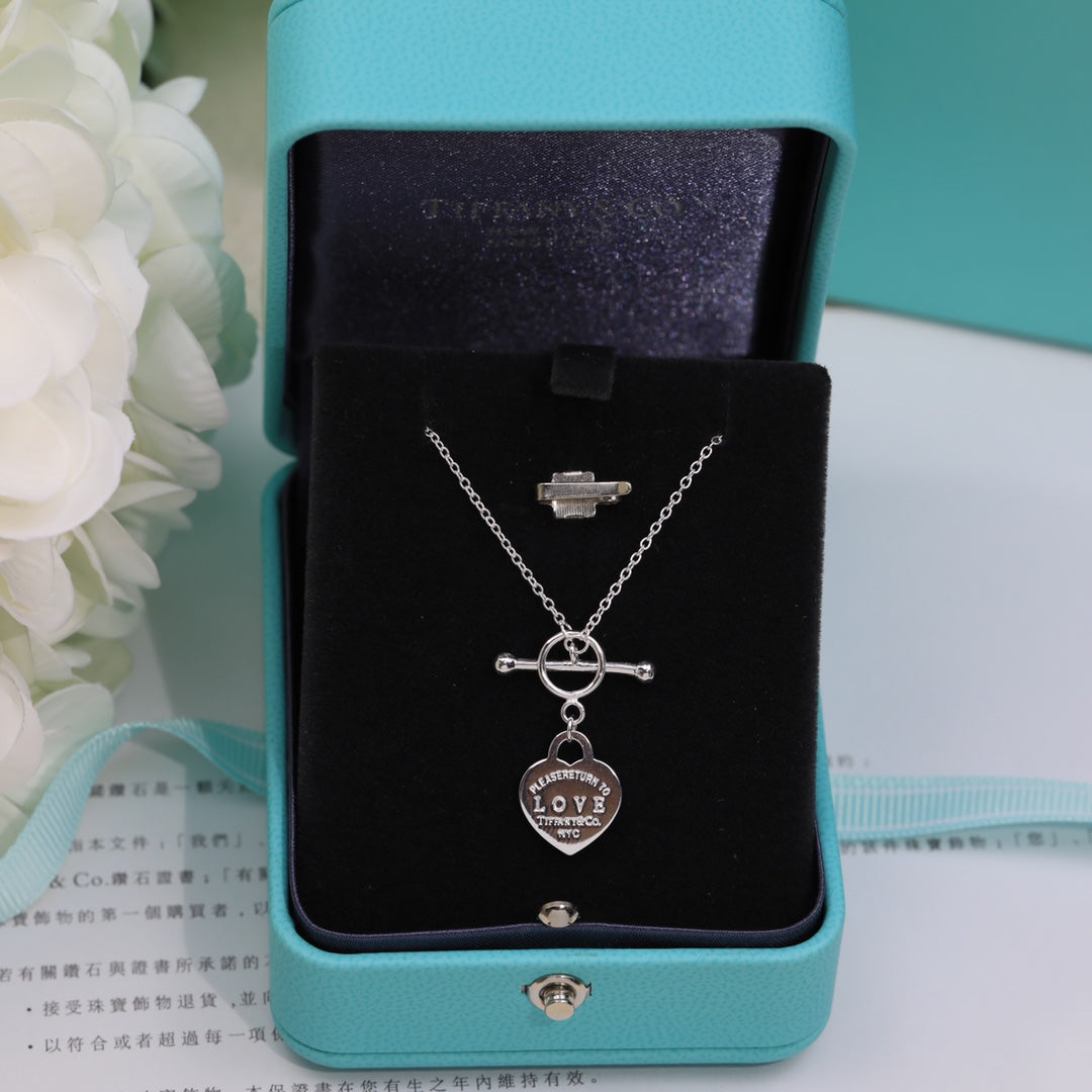 [Resenara Jewelry]DOUBLE HEART BLUE NECKLACE