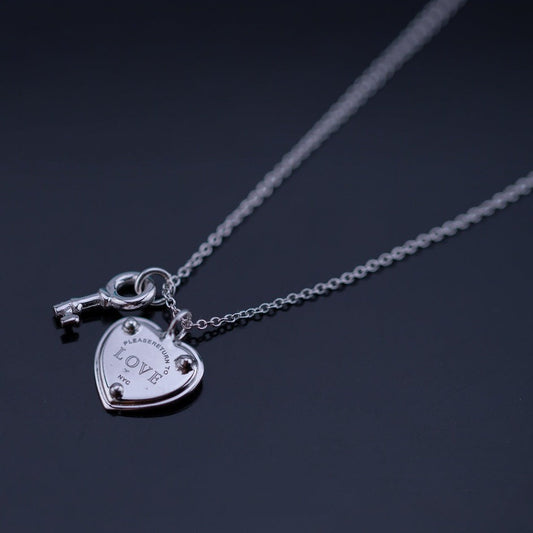 [Resenara Jewelry]KEY AND HEART SILVER NECKLACE