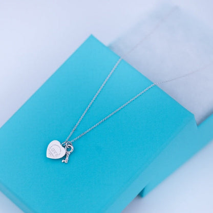 [Resenara Jewelry]KEY AND HEART SILVER NECKLACE