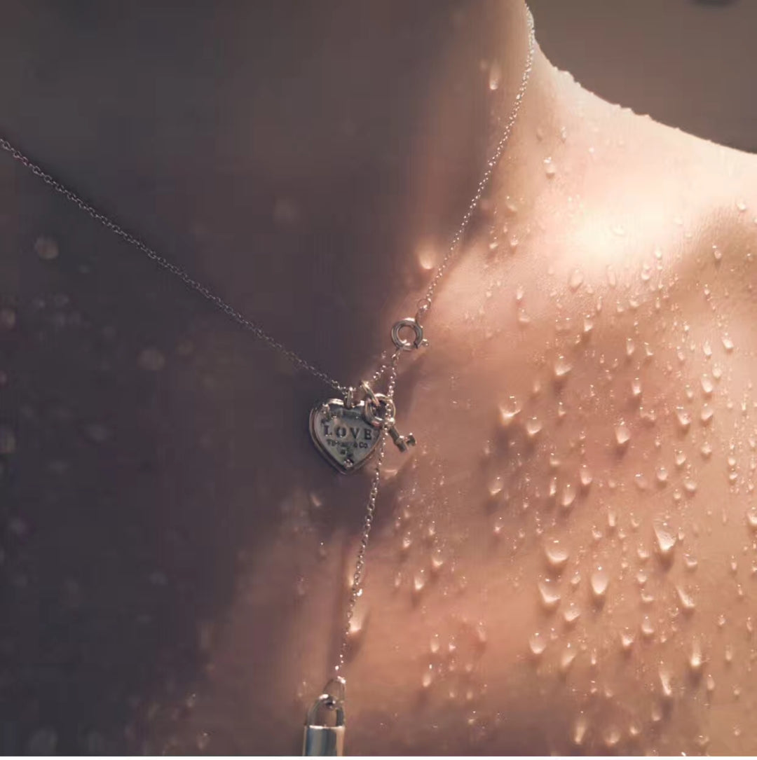 [Resenara Jewelry]KEY AND HEART SILVER NECKLACE