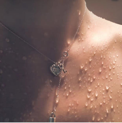 [Resenara Jewelry]KEY AND HEART SILVER NECKLACE