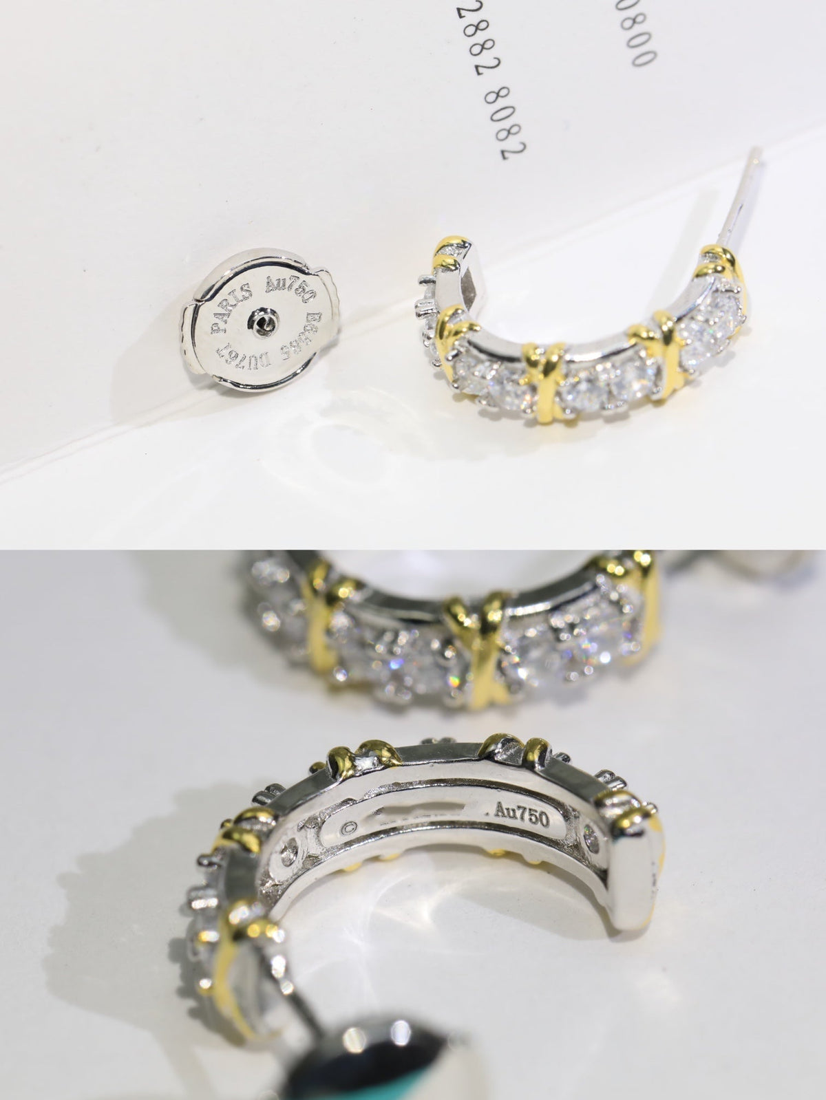 [Resenara Jewelry]TWENTY STONE HOOP GOLD EARRINGS