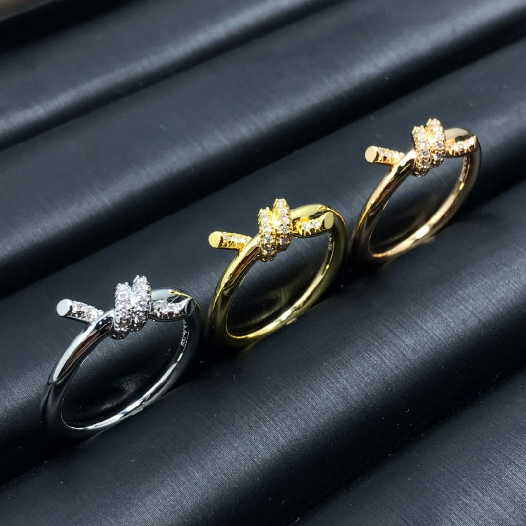 [Resenara Jewelry]KNOT RING 1.2MM DIAMOND