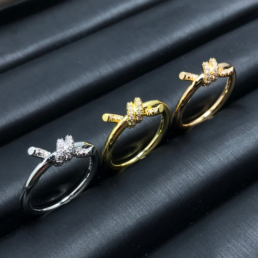 [Resenara Jewelry]KNOT RING 1.2MM DIAMOND