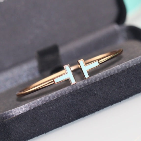 [Resenara Jewelry]T BRACELET 1.8MM TURQUOISE PINK GOLD