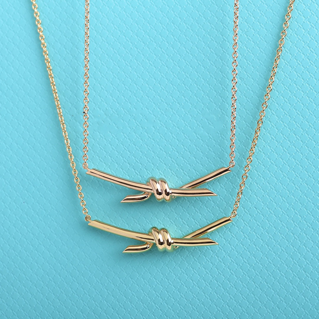 [Resenara Jewelry]KNOT NECKLACE GOLD