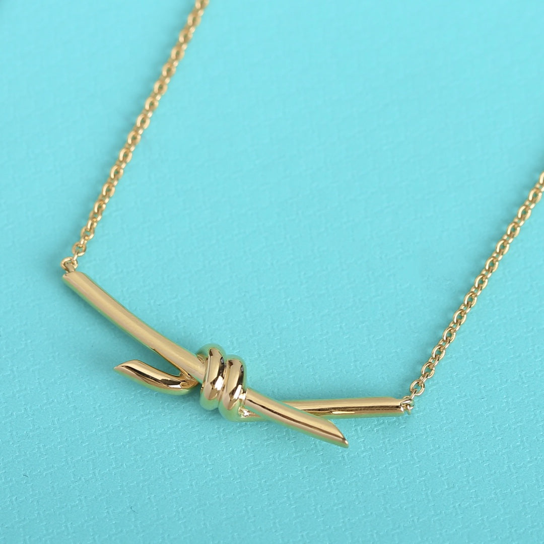 [Resenara Jewelry]KNOT NECKLACE GOLD