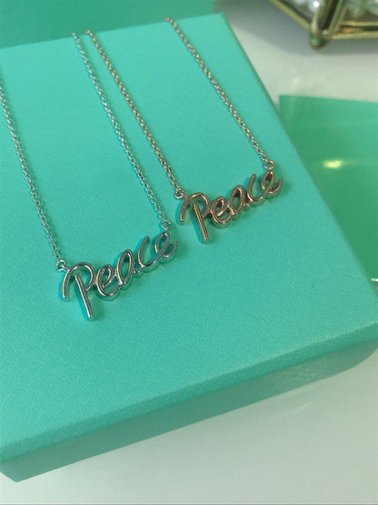 [Resenara Jewelry]PEACE TEXT PEDANT NECKLACE
