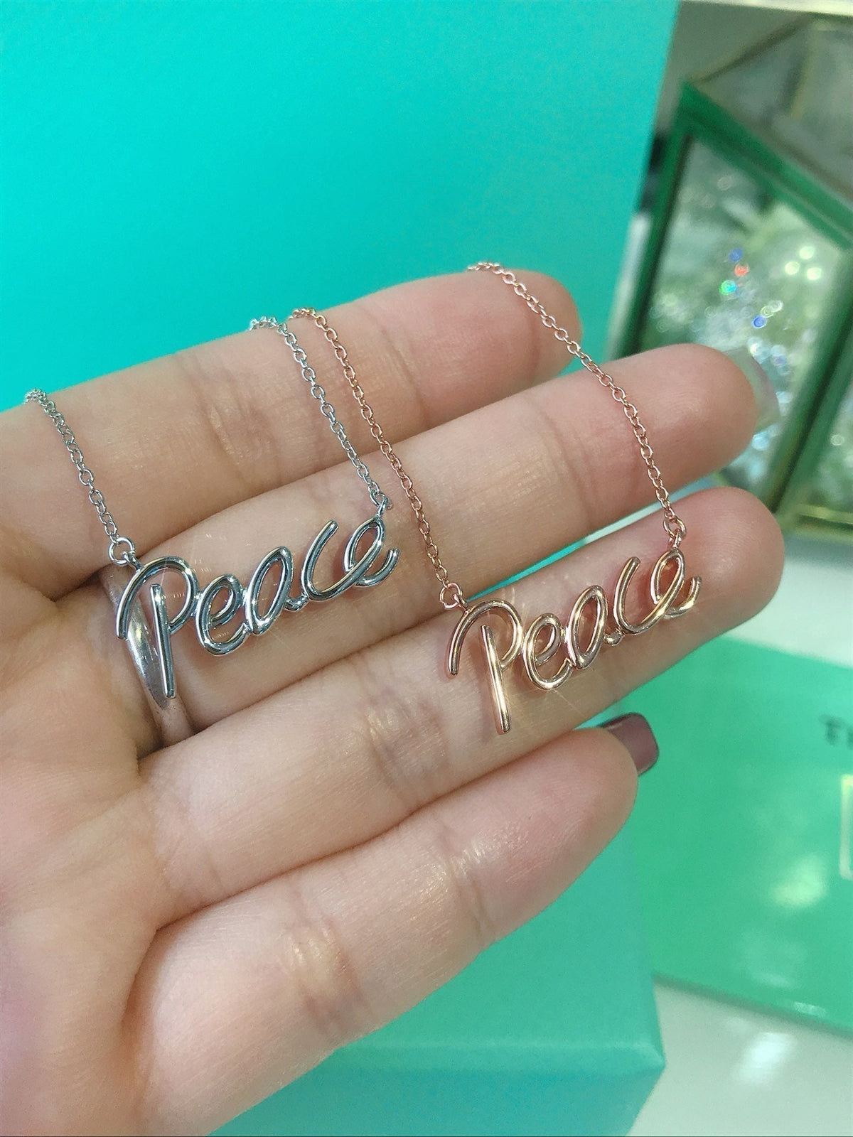 [Resenara Jewelry]PEACE TEXT PEDANT NECKLACE