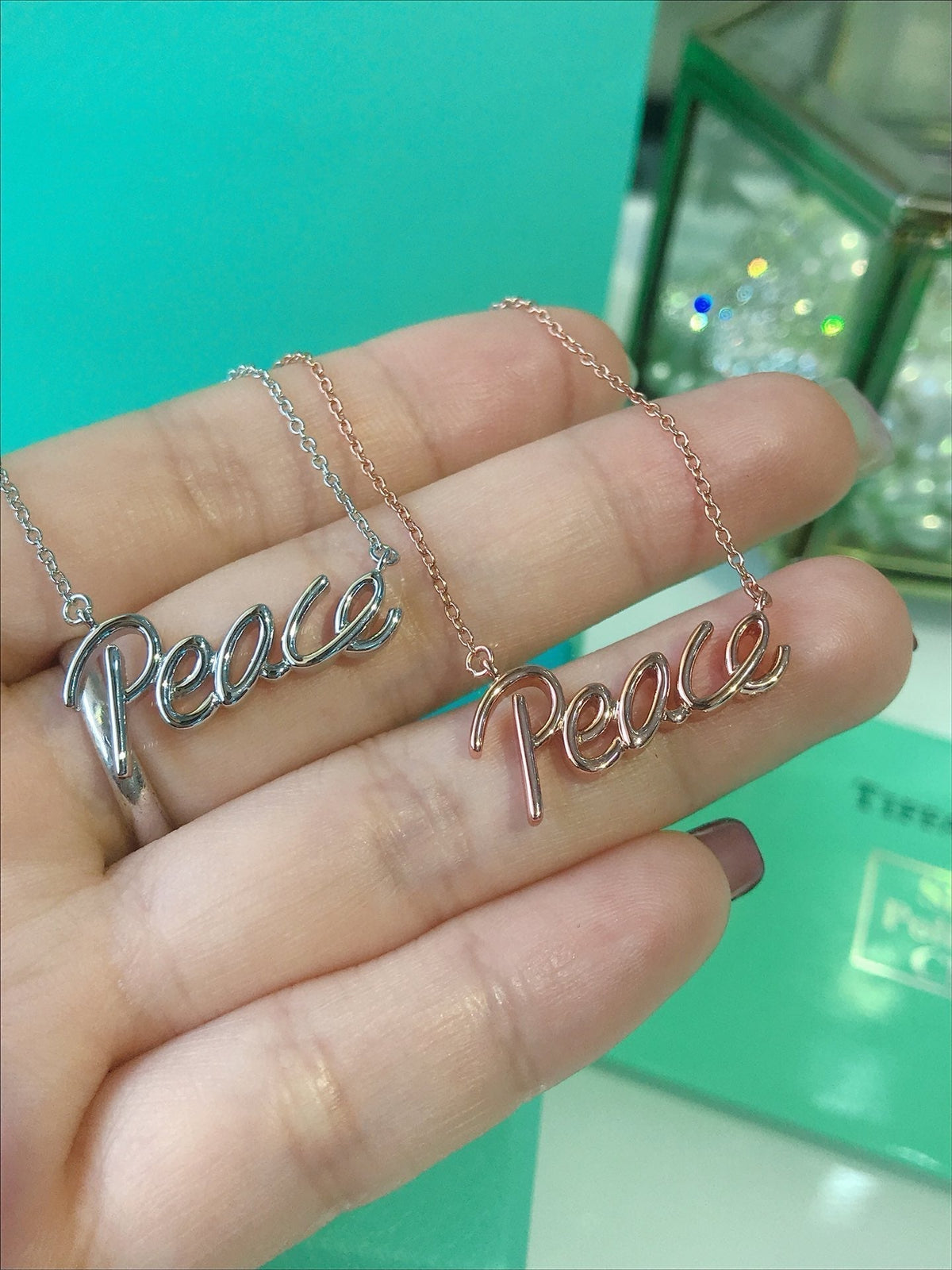 [Resenara Jewelry]PEACE TEXT PEDANT NECKLACE