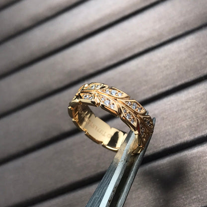 [Resenara Jewelry]OLIVE LEAF RING DIAMONDS