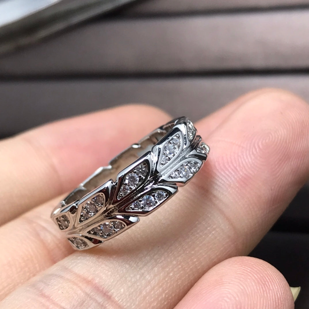 [Resenara Jewelry]OLIVE LEAF RING DIAMONDS