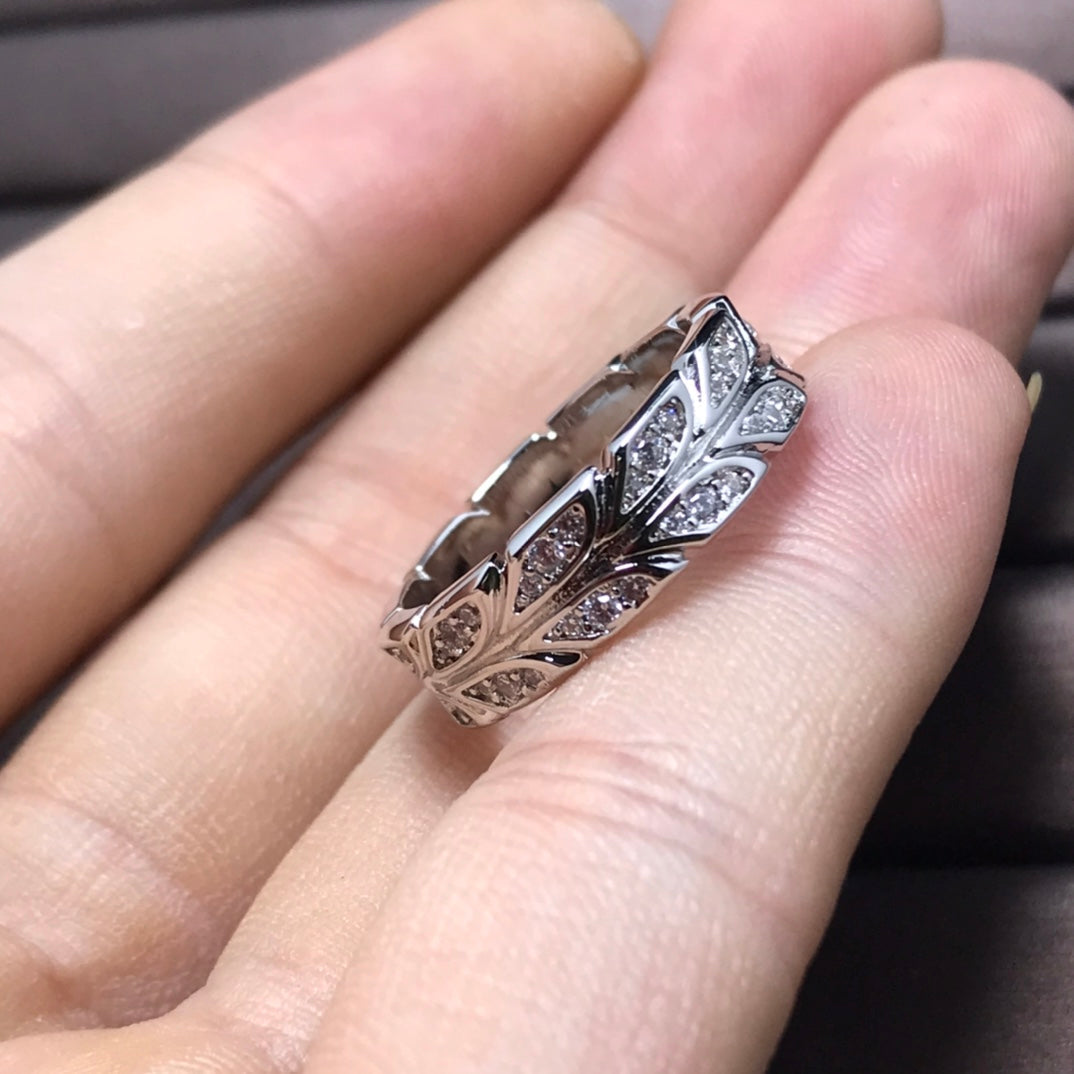 [Resenara Jewelry]OLIVE LEAF RING DIAMONDS