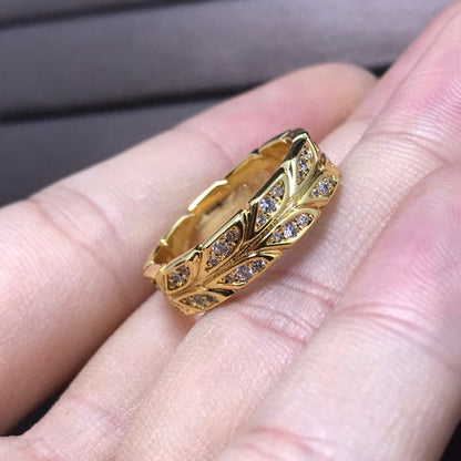 [Resenara Jewelry]OLIVE LEAF RING DIAMONDS