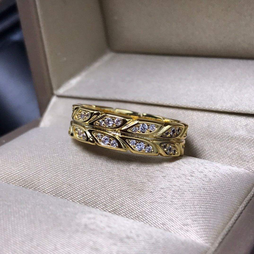 [Resenara Jewelry]OLIVE LEAF RING DIAMONDS